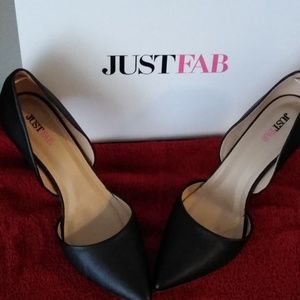 Just Fab Black Heel Shoes
